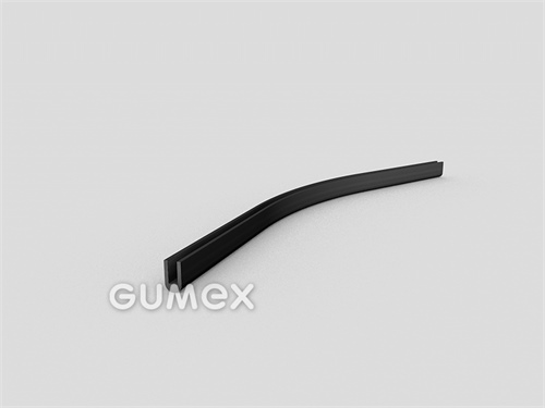"U" Gummiprofil, 8x4,5/2,5mm, 70°ShA, EPDM, -40°C/+100°C, schwarz, 